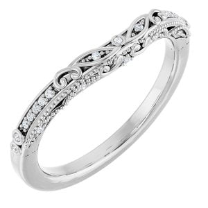 Accented Sculptural Engagement Ring or Band