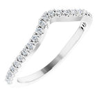 Accented Negative Space Engagement Ring or Band