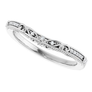 Accented Sculptural Engagement Ring or Band