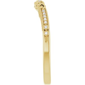 Accented Sculptural Engagement Ring or Band