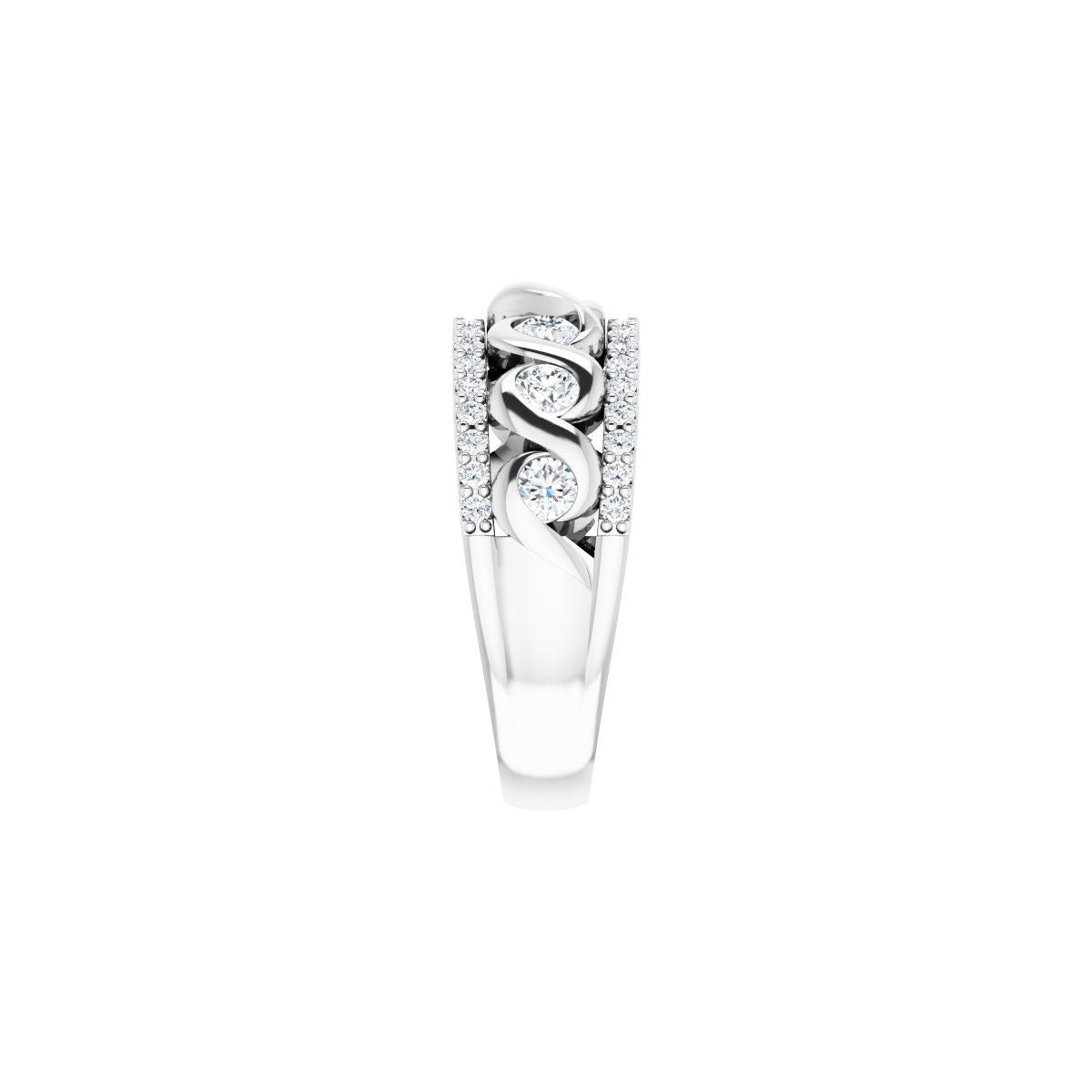 Accented Infinity-Inspired Anniversary Band