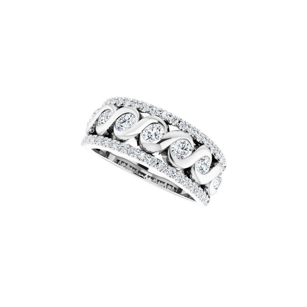 Accented Infinity-Inspired Anniversary Band