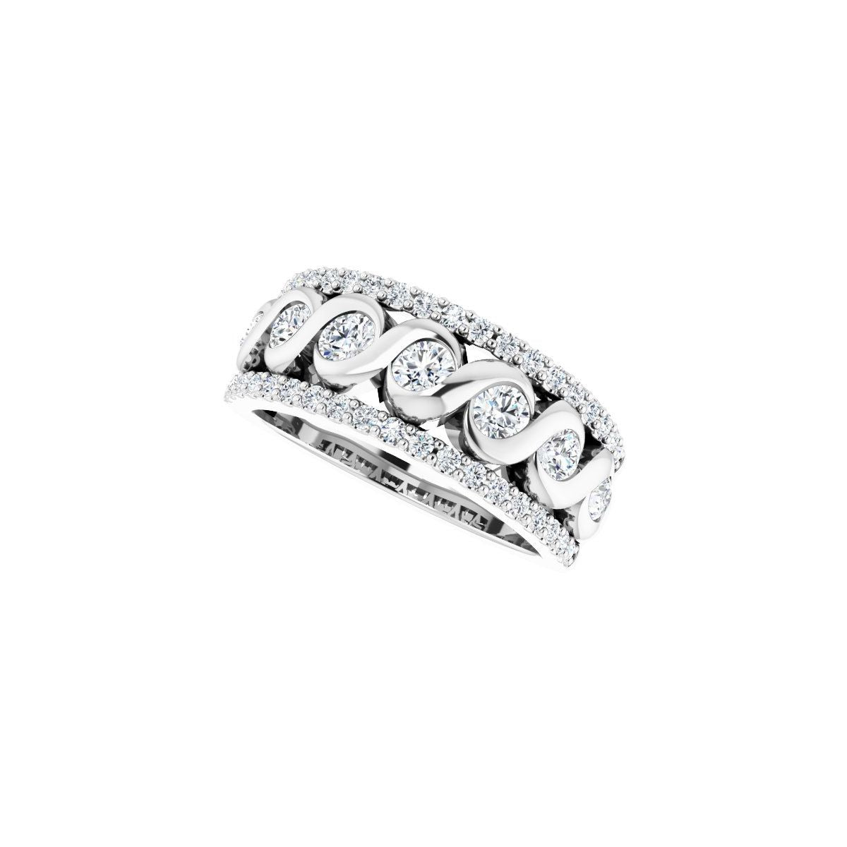 Accented Infinity-Inspired Anniversary Band