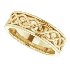Infinity-Inspired Flat Band