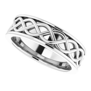 Infinity-Inspired Flat Band