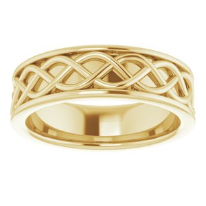 Infinity-Inspired Flat Band