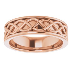 Infinity-Inspired Flat Band