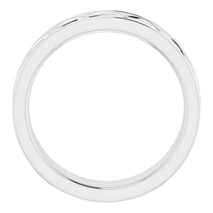 Infinity-Inspired Flat Band