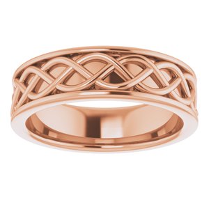Infinity-Inspired Flat Band