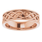 Infinity-Inspired Flat Band