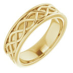 Infinity-Inspired Flat Band