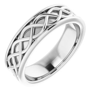 Infinity-Inspired Flat Band