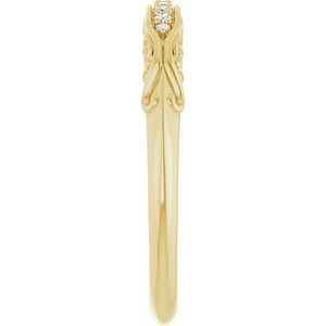 Accented Vintage-Inspired Engagement Ring or Band