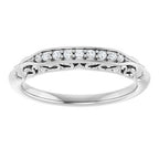 Accented Vintage-Inspired Engagement Ring or Band
