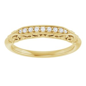 Accented Vintage-Inspired Engagement Ring or Band