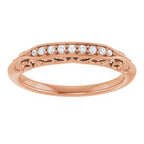 Accented Vintage-Inspired Engagement Ring or Band