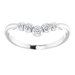 Bezel-Set Graduated V Ring
