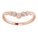 Bezel-Set Graduated V Ring
