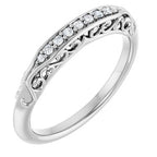 Accented Vintage-Inspired Engagement Ring or Band