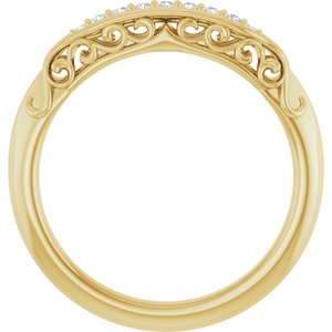 Accented Vintage-Inspired Engagement Ring or Band
