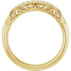 Accented Vintage-Inspired Engagement Ring or Band