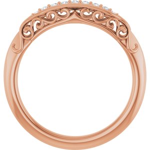 Accented Vintage-Inspired Engagement Ring or Band