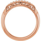 Accented Vintage-Inspired Engagement Ring or Band
