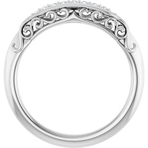 Accented Vintage-Inspired Engagement Ring or Band