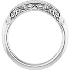 Accented Vintage-Inspired Engagement Ring or Band