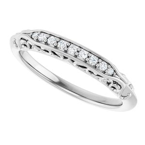 Accented Vintage-Inspired Engagement Ring or Band