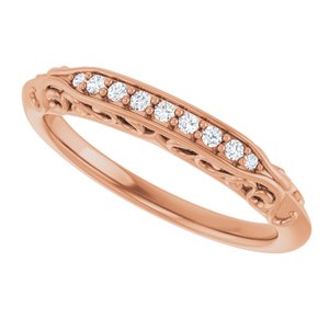 Accented Vintage-Inspired Engagement Ring or Band
