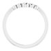 Bezel-Set Graduated V Ring