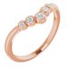 Bezel-Set Graduated V Ring