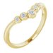 Bezel-Set Graduated V Ring