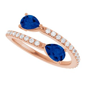 Two-Stone Bypass Ring