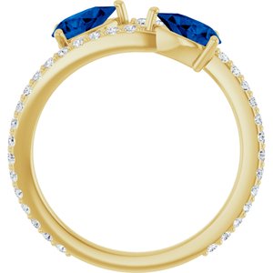 Two-Stone Bypass Ring