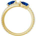 Two-Stone Bypass Ring
