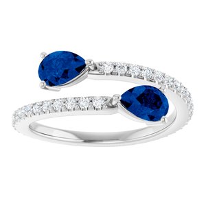 Two-Stone Bypass Ring