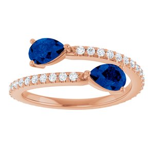 Two-Stone Bypass Ring