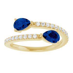 Two-Stone Bypass Ring