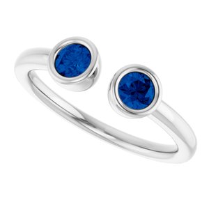 Bezel-Set Two-Stone Ring