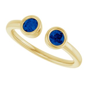 Bezel-Set Two-Stone Ring