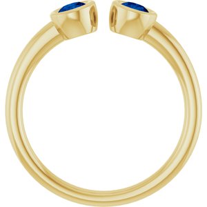 Bezel-Set Two-Stone Ring