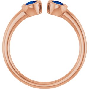 Bezel-Set Two-Stone Ring