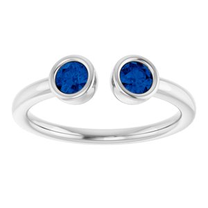 Bezel-Set Two-Stone Ring