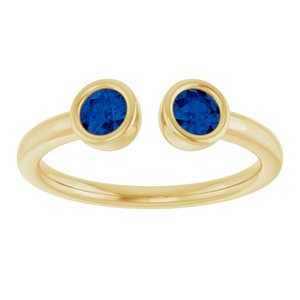 Bezel-Set Two-Stone Ring