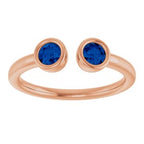 Bezel-Set Two-Stone Ring
