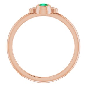 Stackable Bezel-Set Ring