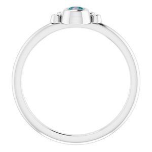 Stackable Bezel-Set Ring