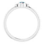 Stackable Bezel-Set Ring